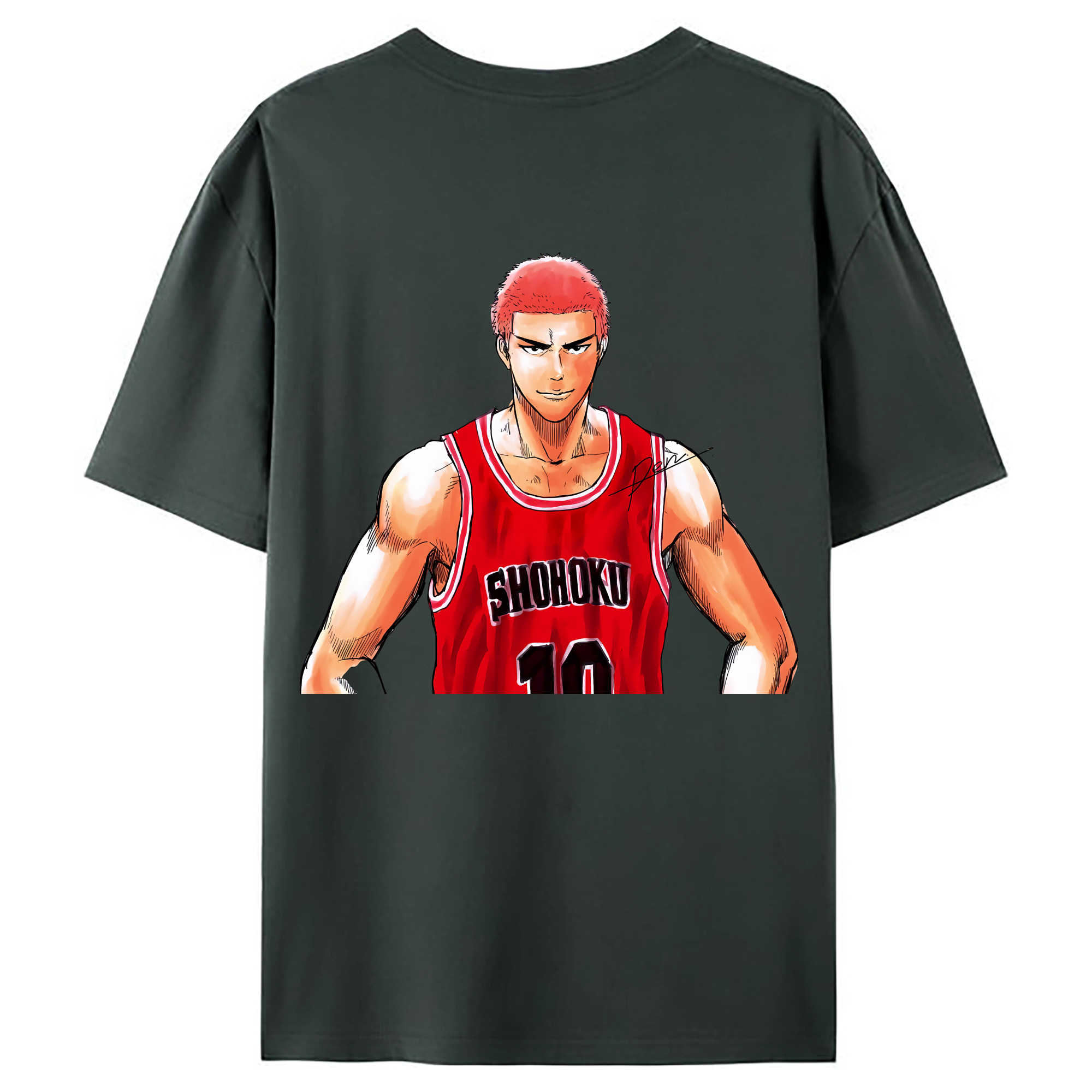 （画像用） SLAM DUNK／スラムダンク 綿100％ メンズ半袖Tシャツ（バックプリント） 通気性